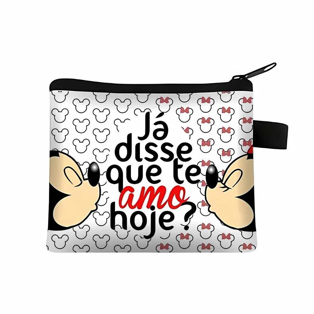 Disney Mickey Mouse Coin Purse Cute Gift Bag Children Kawaii Wallet Anime Minnie Purse Zipper Mini Storage Bag Birthday Gifts