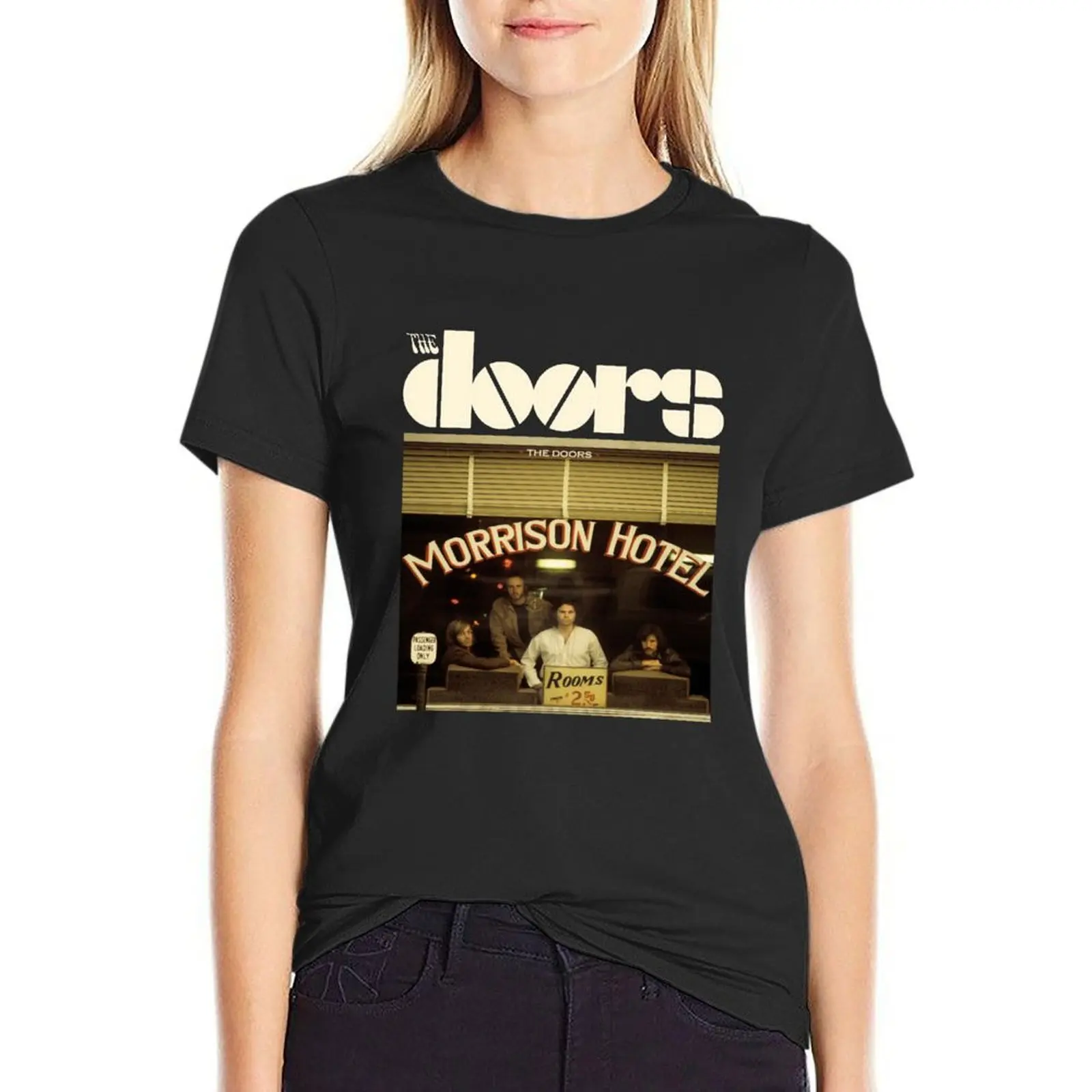 

the Dóórs Mórrisón hotel T-Shirt hippie clothes summer top blacks clothes for Women