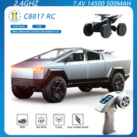 C8817 RC Car Alloy Car Model Simulation Off-Road Vehicle Camping Equipment Pickup Truck Kids Toys Boy Gifts