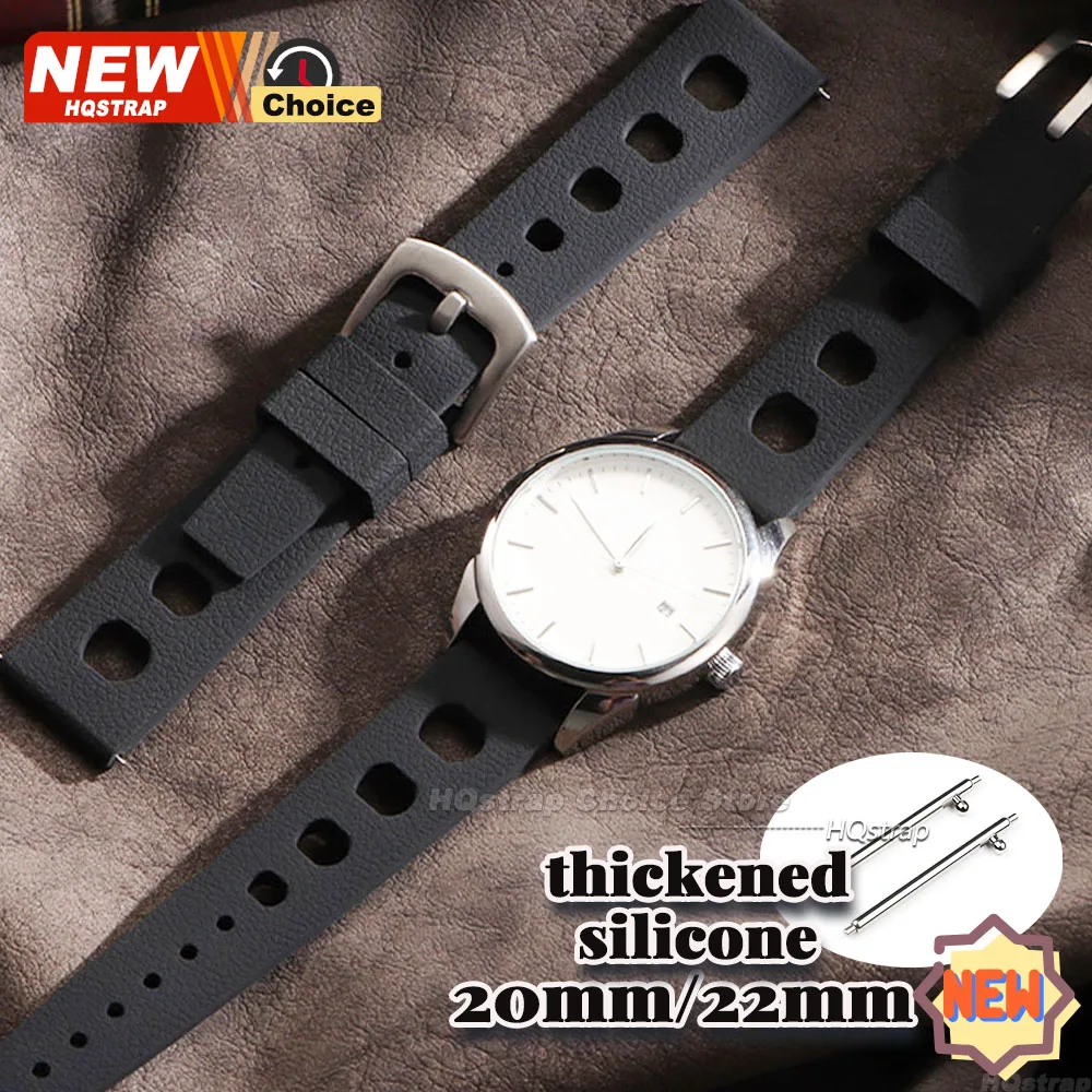 Correa de goma Tropical, correa de reloj de liberación rápida de 20mm y 22mm para Oris para Seiko, pulsera deportiva Universal de silicona, correas de reloj inteligente