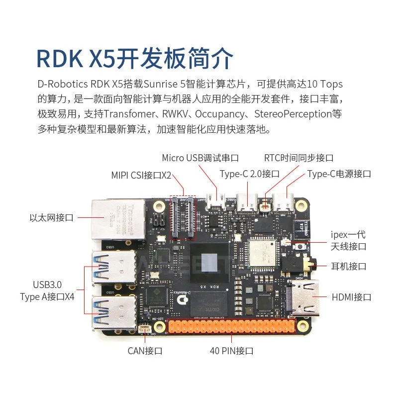 Diguapai 10T hashrate RDK X5 development board ROS2 intelligent machine DeepSeek