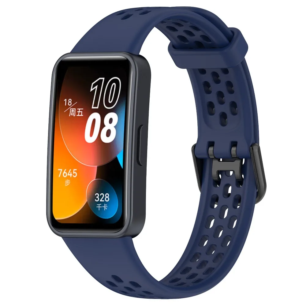 Nueva correa de silicona para reloj inteligente transpirable, accesorios de pulsera, correa de repuesto para Huawei Band 8