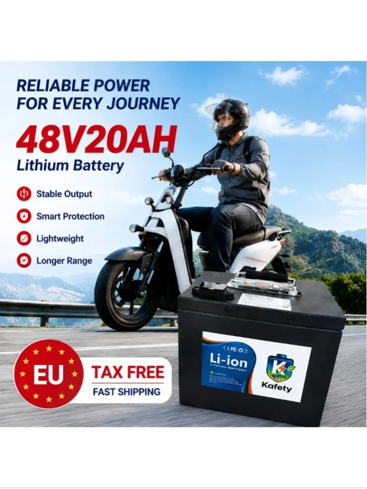 48V 20AH Lithium-Ionen-Akku mit brandneuen Zellen, integriertem BMS-Sicherheitsschutz, Ersatzakku für 500-3000W Elektromotoren von Fahrzeugen