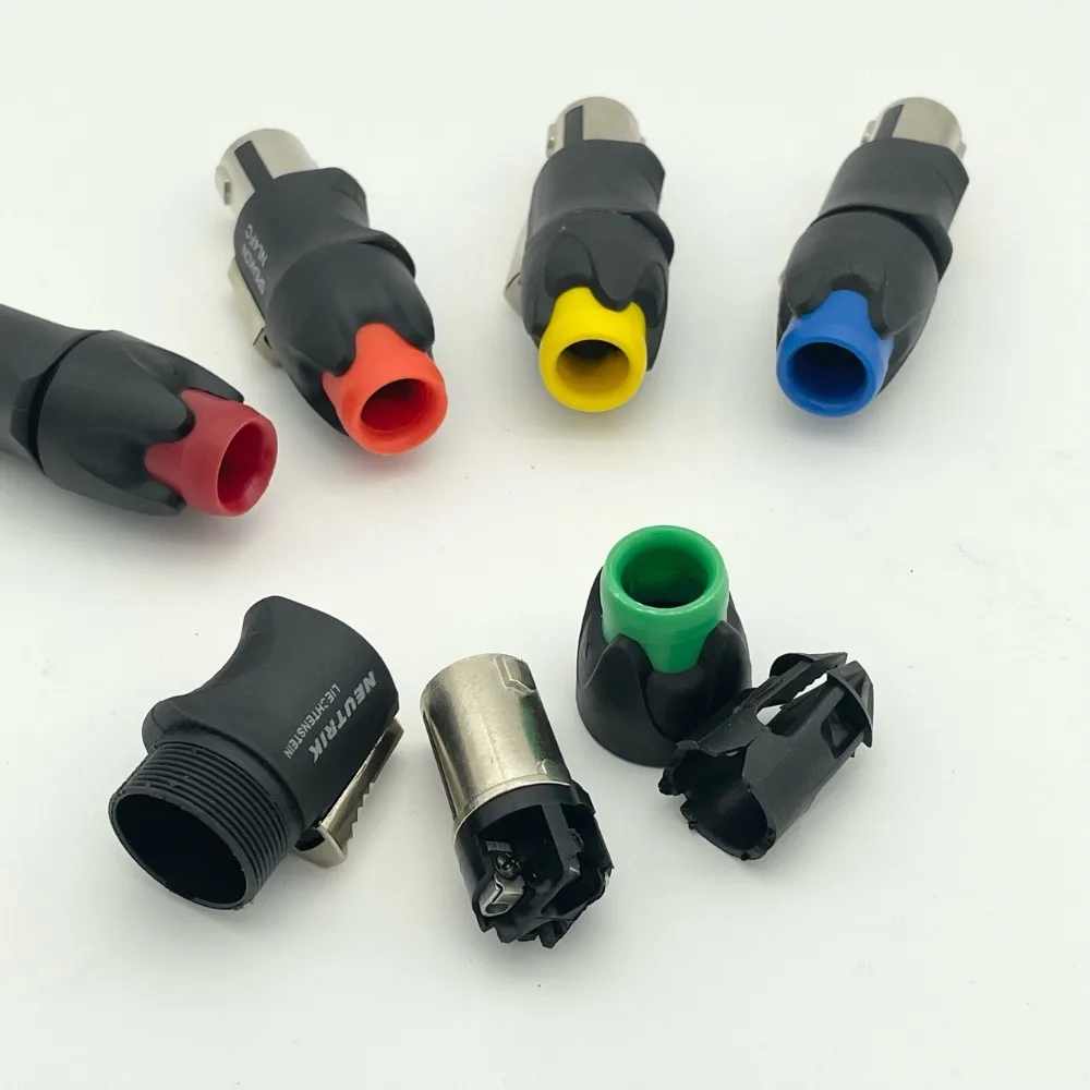 Zinc Alloy Joint Speaker Plug Ohmic Plug Metal Four Core Audio Connector 5 Colors Nickel Plating Process Ohm Head