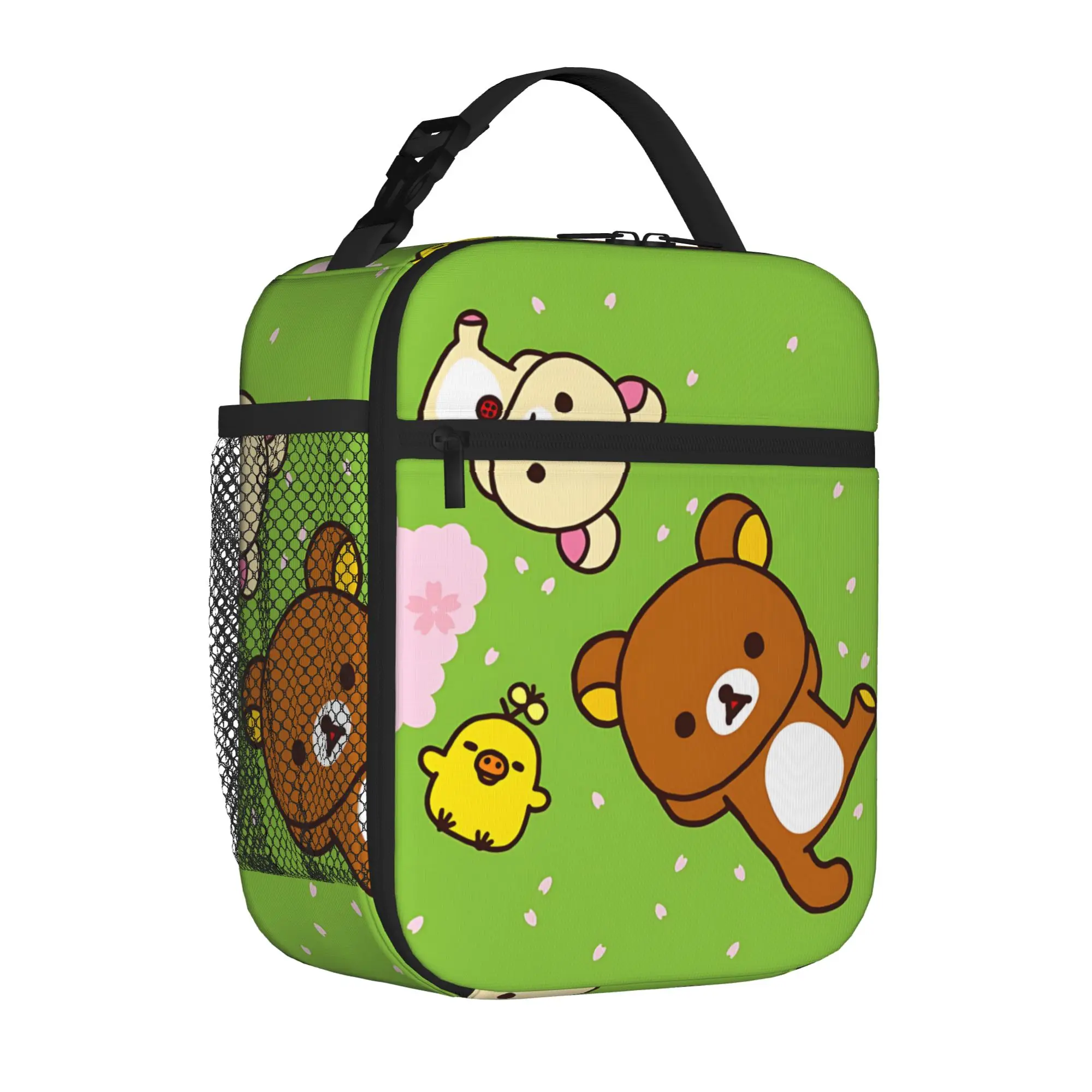 1 Piece Portable Lunch Container Lying  Zipper Closure Durable Pocket Rilakkuma  For Lunch Lunch Box Bag