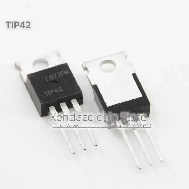 10pcs/lot TIP42C TIP42 TO-220 In-line package 6A/100V PNP High frequency transistor Power triode