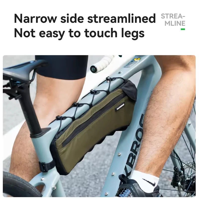 حقيبة الدراجة الإطار السفلي ركوب الخيل حقيبة محمولة 1.9L سعة كبيرة حقيبة دراجة سهلة التركيب الطبقات التخزين مريحة