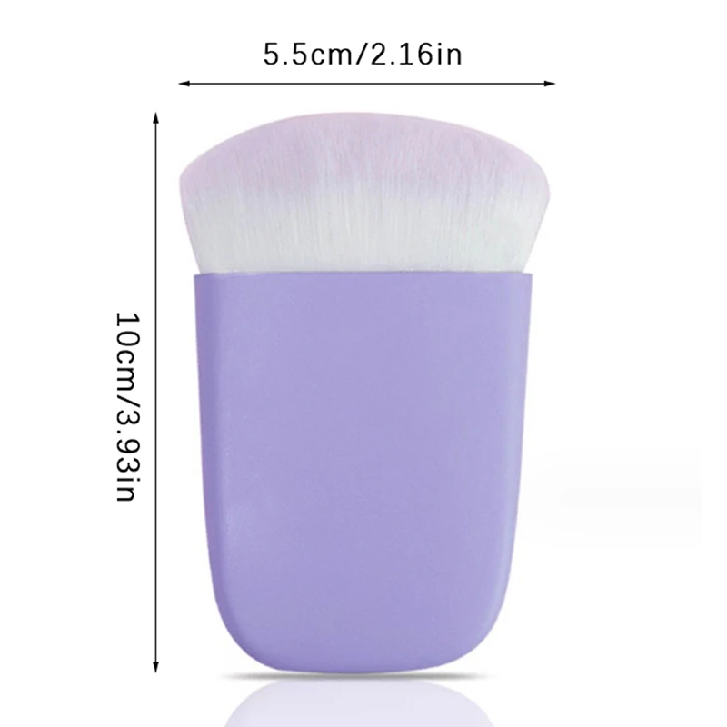 Lentil Bean Makeup Brush Loose Brush Curved Silk Fiber Dry And Wet Dual-Purpose Makeup Brush Loose Powder Brush Makeup Tool