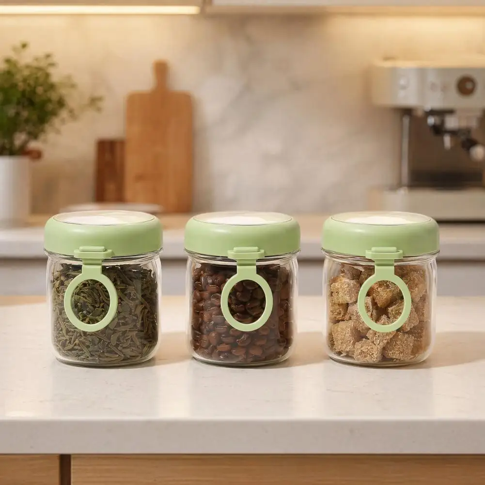 Meal Replacement Container Overnight Oats Glass Jar with Leakproof Lid Portable Hanging Loop Reusable Food Storage for Yogurt