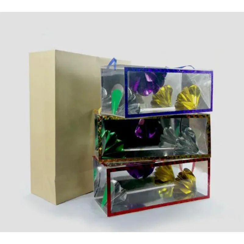 حقيبة ورقية فاخرة للغاية تظهر صندوق زهور - خدعة سحرية لمرحلة ماجي عن قرب دعائم سحرية ألعاب ماجيا إكسسوارات كوميدية نكتة