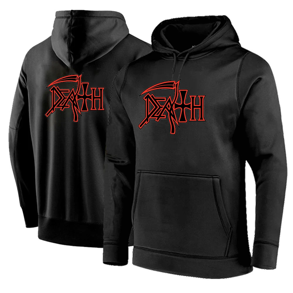 Death Rock Band Heavy Metal Printed New Men's Fashion Hoodies Comfortable Sweatshirts Harajuku Zipper Jackets Solid Color Coat