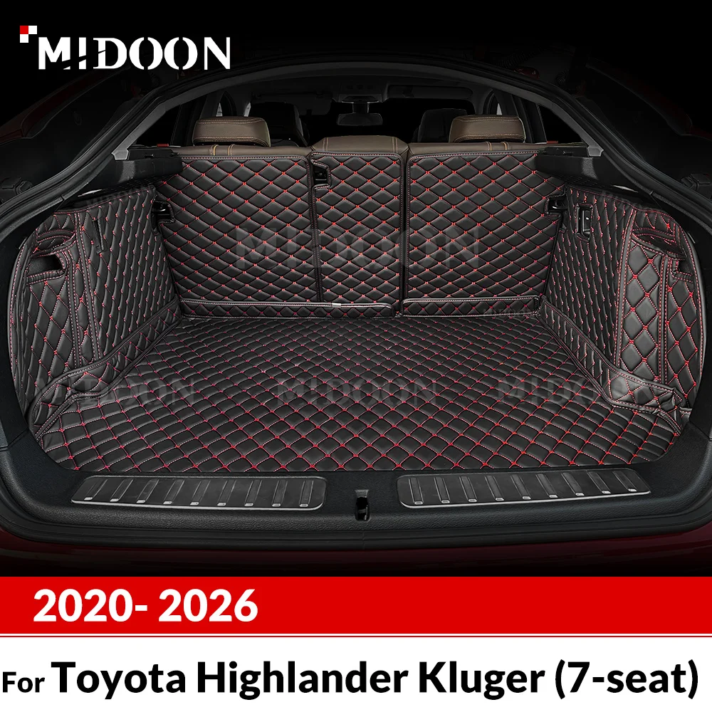 

Auto Full Coverage Trunk Mat For Toyota Highlander XU70 Kluger (7-seat) 2020-2026 25 24 23 Car Cargo Liner Interior Accessories