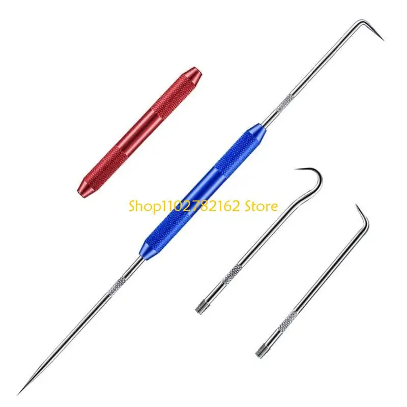 

547B Bike Alloy Steel Oil Seal Puller Tools 2PCS 4 Hook Heads For Spring Seal Removal