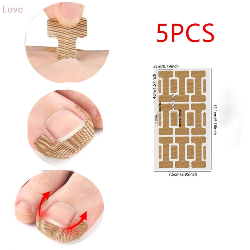 5 hojas de parche para tratamiento de uñas, antiinfección, paroniquia, onicomicosis, uñas encarnadas, ranura, corrección de hongos, pegatina de reparación