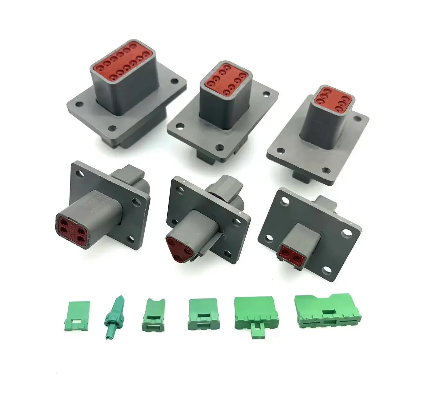 DT Dechi flange waterproof car connector male and female harness wire socket with terminal DT04-2P-L012