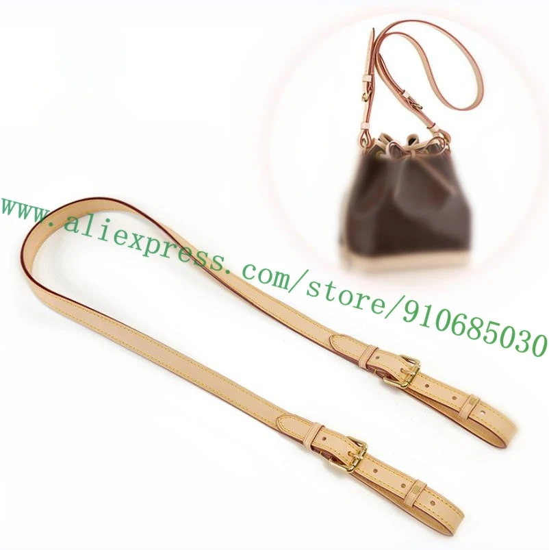 Top Level Vegetable Tanned Calfskin Shoulder Strap For Designer Bucket Handbag Bag Parts Replacement 3 Colors Option