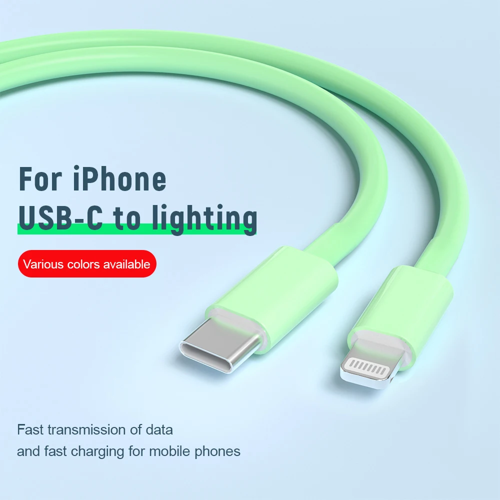 

3A Fast Charging Cord PD 20W USB C Cable For iPhone 14 13 12 11 Pro Max Xs 8 Plus iPad Wire Type C Data Cable for iPhone