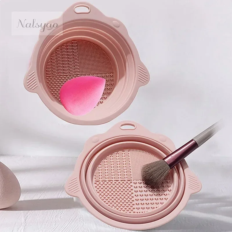 Makeup Brush Cleaner Cleaning Bowl Brush Tool Set Thorough Cleaning Without Hurting Bristles Wet Dry Powder Puff Dry Cleaner