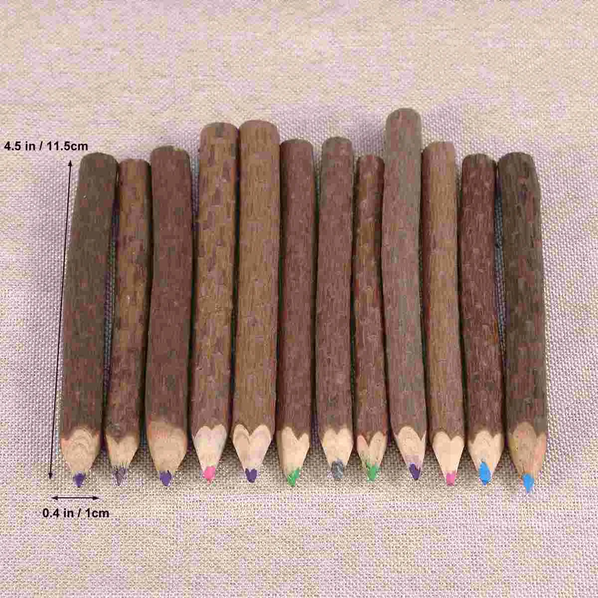

8 Pcs Colored Pencils Tree Branch Pencils Natural Wooden Pencils Bark Pencil School Supplies Craft Materials Twig Colored