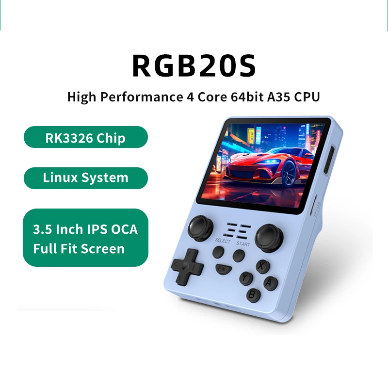 New product RGB20S game console open source handheld game console retro classic game 3.5-inch 4:3 IPS high-definition screen