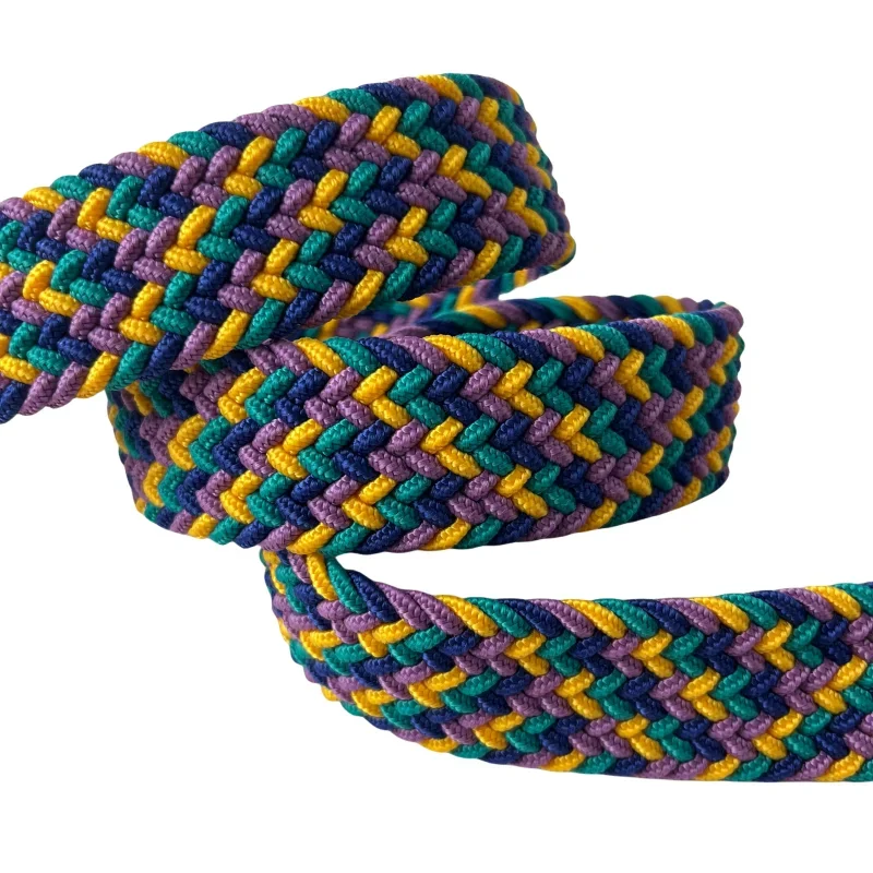 Braided Golf Belt for Men Stretchy Woven Canvas Women Belt No Hole Pin Buckle Elastic and Comfort for Casual Pants and Jeans