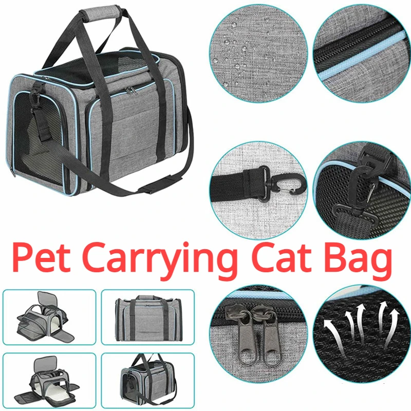 Pet Bag for Going Out Portable Breathable and Expandable Portable Cat Bag with Large Capacity Two Small Cats Going Out Backpack