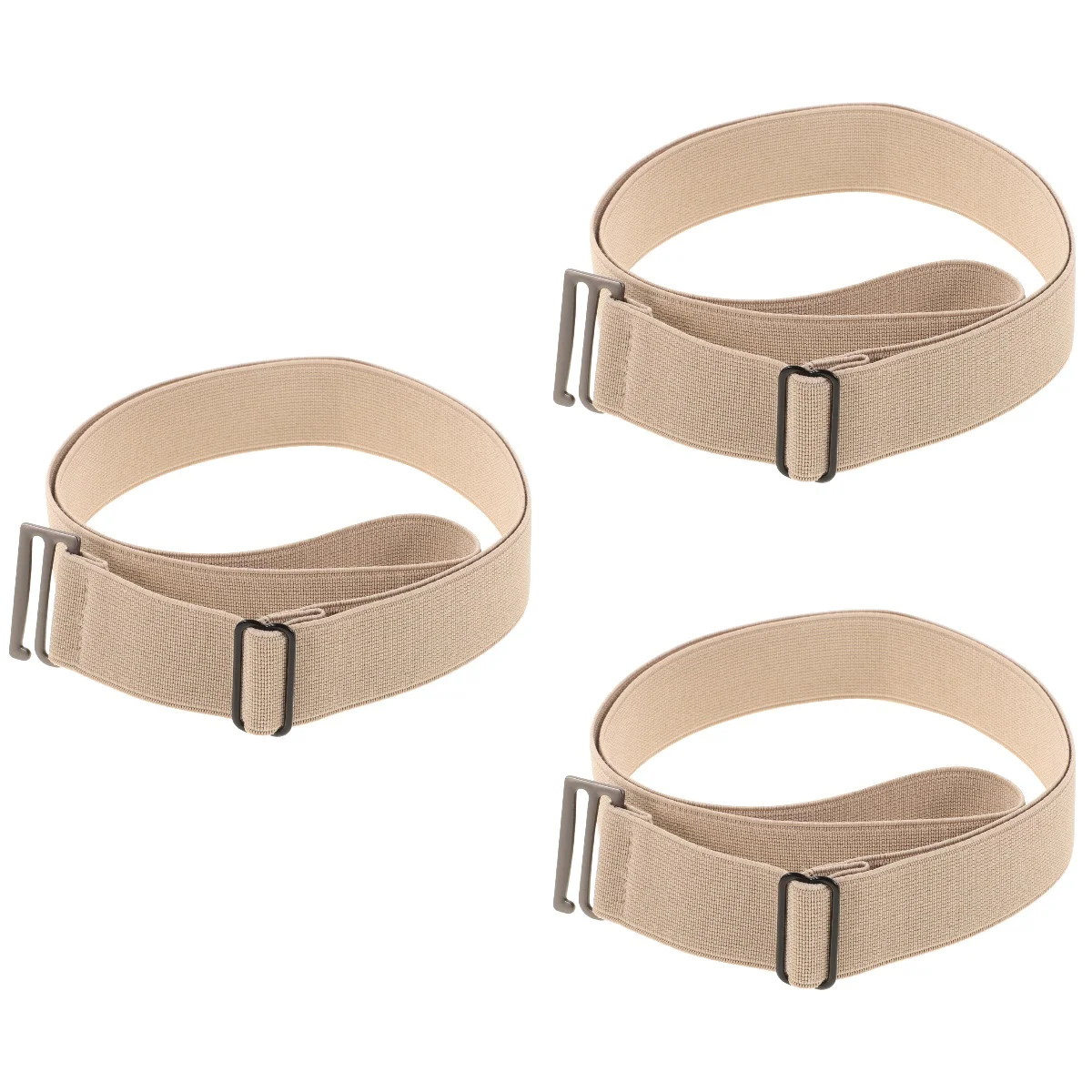 

Set of 3 Elastic Belt Stretch Waist Cut Out Invisible for Trouser Men Pu Women