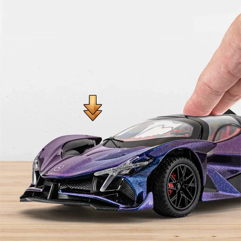 1:24 Apollo Project EVO Alloy Sports Car Model Diecast Metal Concept Racing Car Vehicle Model Sound and Light Childrens Toy Gift