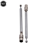 Universal Telescopic Antenna for Electronic Radio DVD Antenna 7 Sections 15dbi DVB-T TV HDTV Antenna IEC Male Connector Aerial