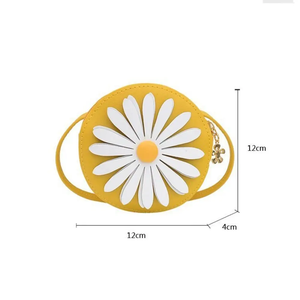 ラウンドデイジークロスボディバッグ,ミニガールズショルダーバッグ,シングルショルダーストラップ,子供用コインバッグ,トラベルバッグ