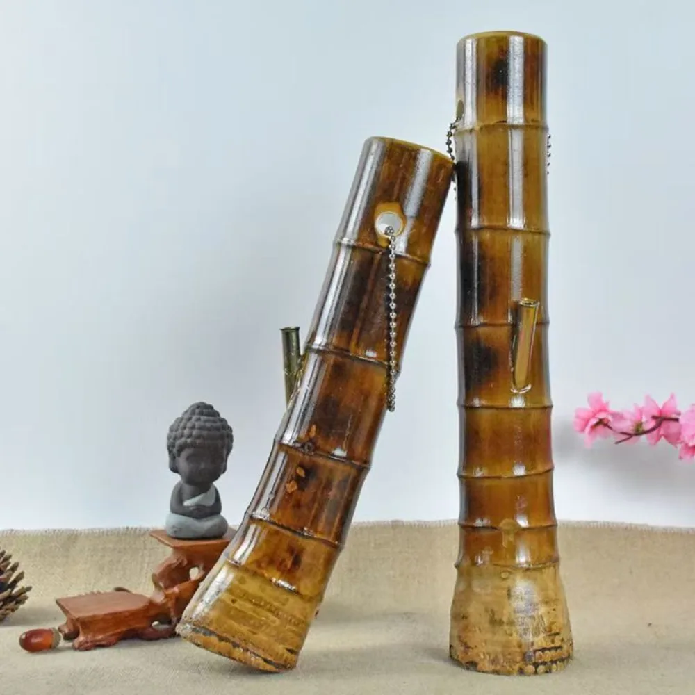 Advanced water pipe, water bamboo pipe, chimney bucket, old-fashioned large bamboo pipe, black water pipe, long and short styles