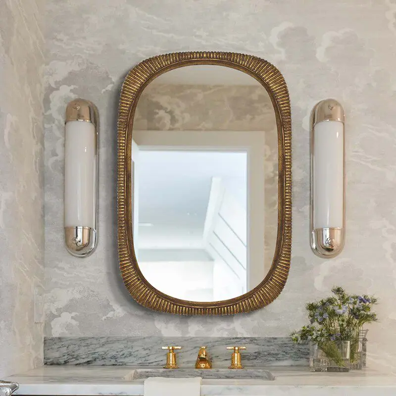 Nordic Bathroom Mirror Aesthetic Decoration Living Room Korean Style Mirror Makeup Dressing Table Spiegel Wand Home Decorations