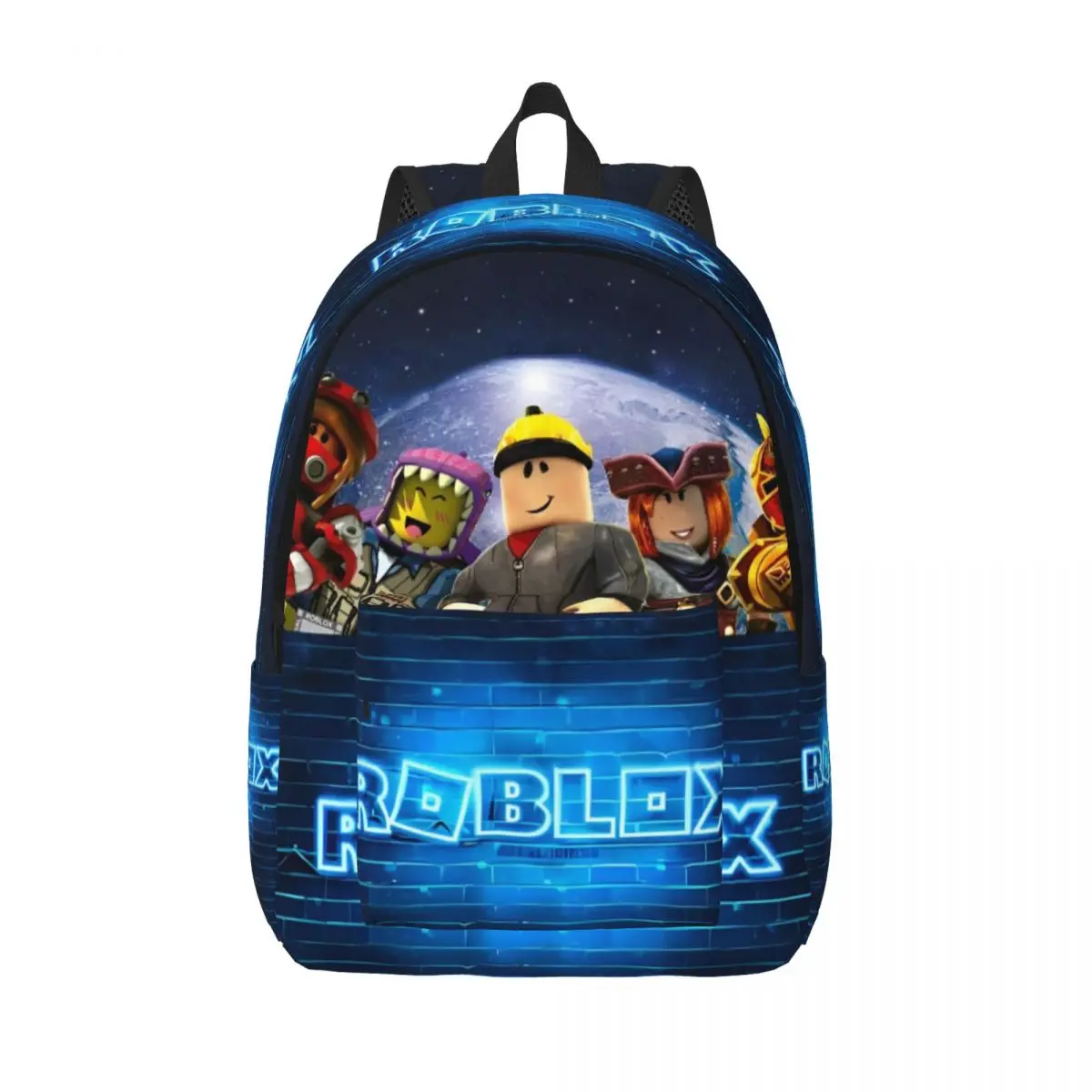 R-Robloxes Game Backpack for Men Women Teenage High School Hiking Travel Daypack Games Factory College Canvas Bags Sports