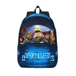 R-Robloxes Game Backpack for Men Women Teenage High School Hiking Travel Daypack Games Factory College Canvas Bags Sports