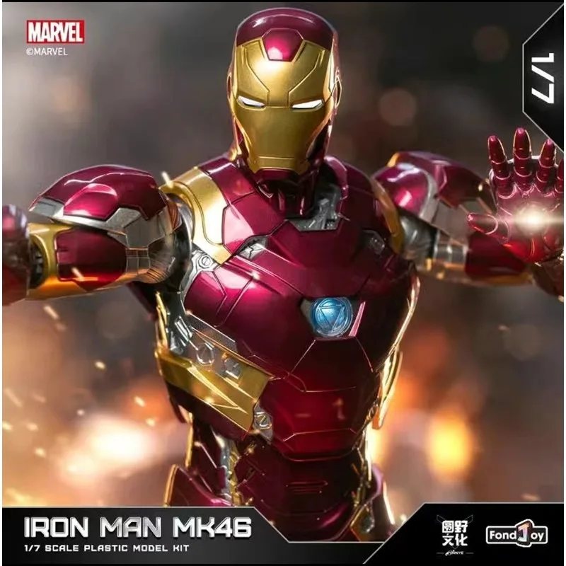 En Stock FondJoy Original MARVEL Glowing Iron MAN MK46 1/7 escala montaje figuras de acción de juguete colección de regalos
