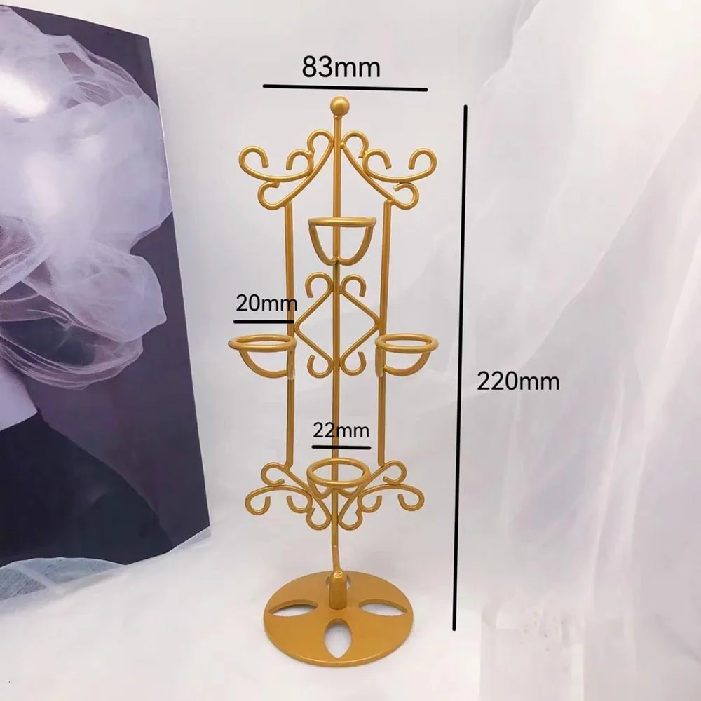 Vertical Crystal Tower and Sphere Stand All-Metal Multi-Position Display Rack Mineral Specimen Holder