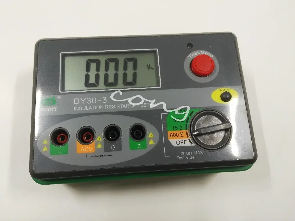 DY30-3 جهاز اختبار مقاومة العزل الرقمي Megohmmeter 15/50/100V 100M أوم #3