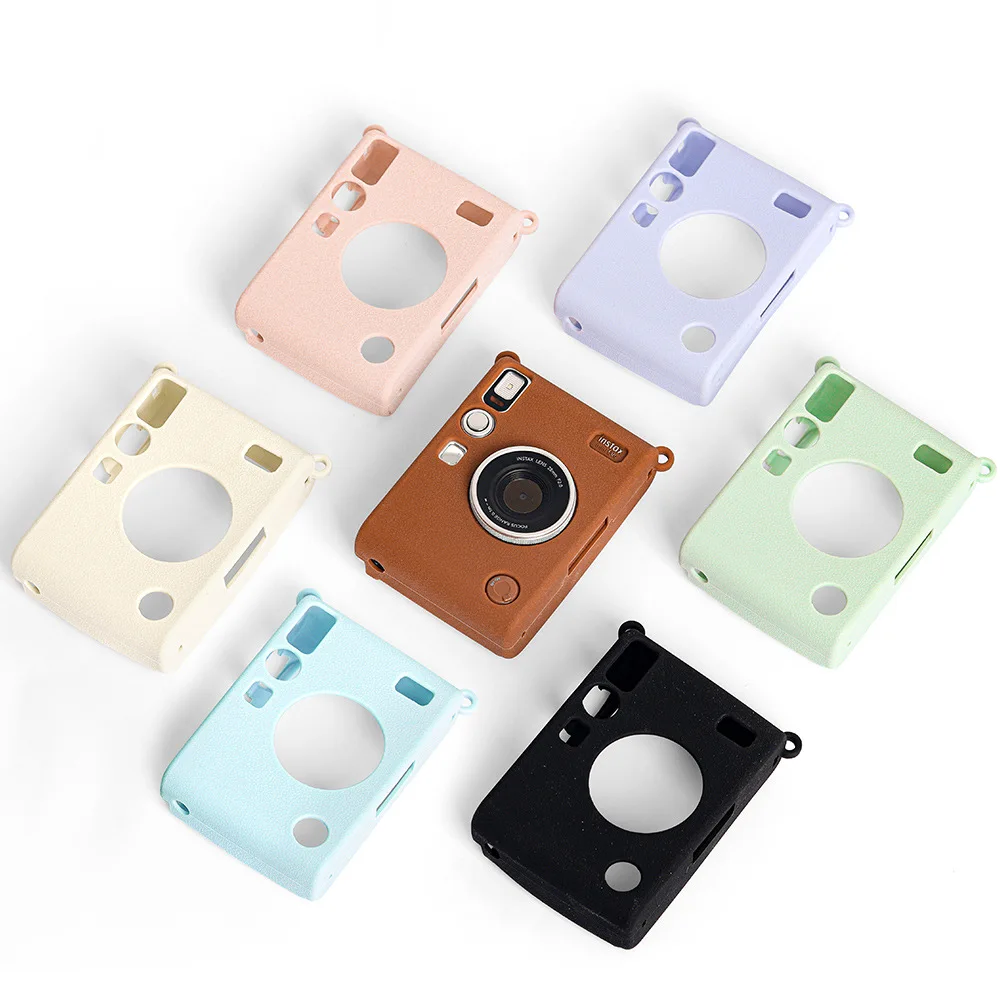 Para fujifilm instax mini evo câmera instantânea de alta qualidade silicone macio capa protetora saco transporte (sem alça)