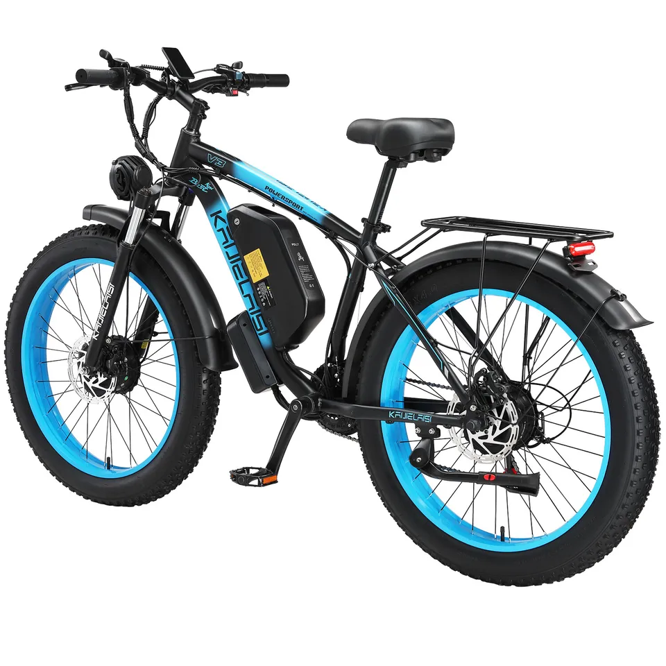  35MPH E-Bike 26" AWD Peak 4000W Motor 48V/23Ah Electric Bike for Man US image 8