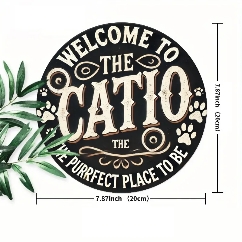 1pc, Round Iron Metal Sign - Vintage Style, 
