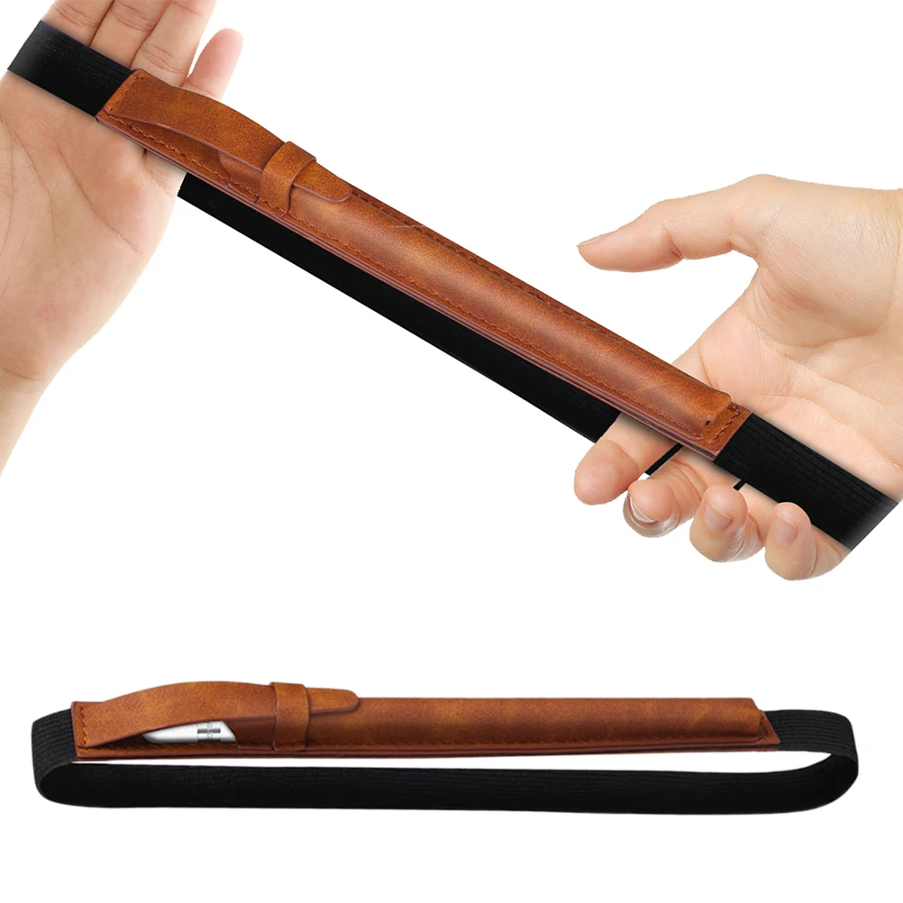 

Pencil Case Holder for Pencil PU Elastic Pencil Pocket Sleeve Pouch Accessories for Pro 9. 10.5 .9 (Brown)