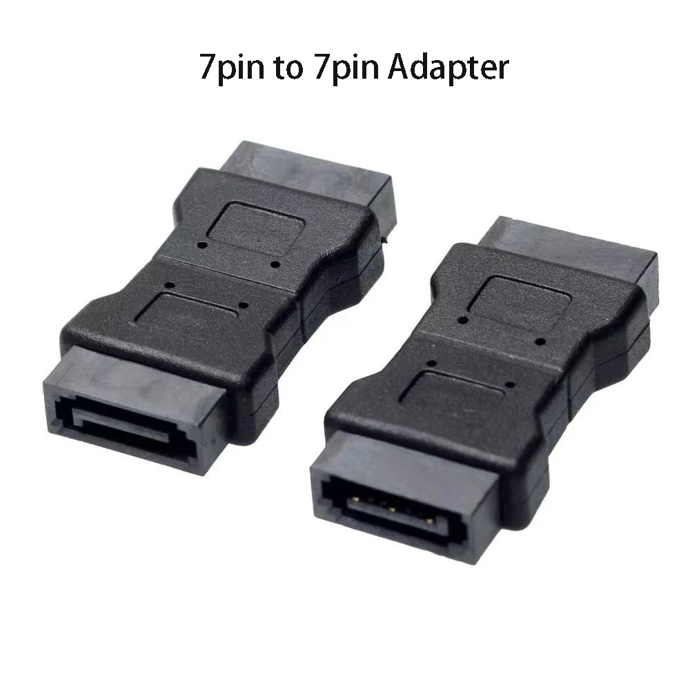

7 Pin SATA Converter Computer PC Data Converter Malet to Male Plug Adapter Straight Angle 7P Serial ATA Jack Connector Coupler