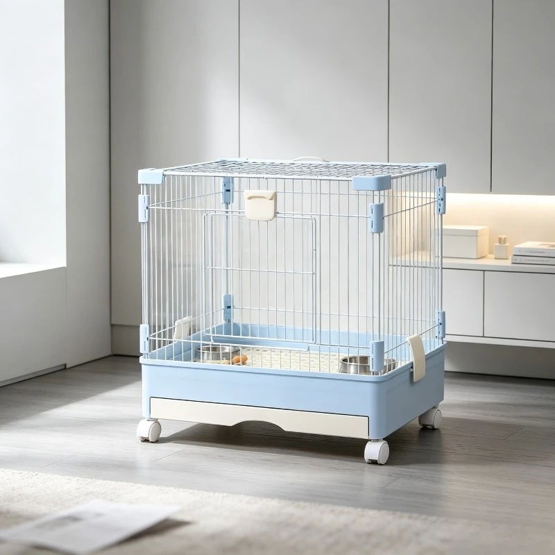 Small Pet Rabbit Hutch Cage, Dutch Pig Guinea Habitat with Easy-access Doors, Quality Cat Dog House Convenient Cleaning.