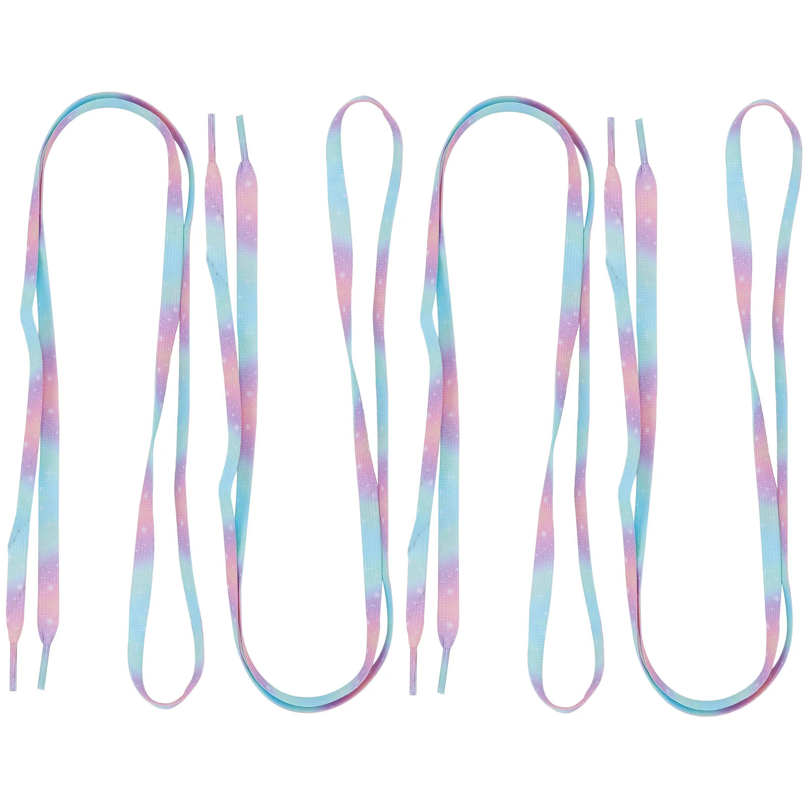 

2 пары цветных градиентных шнурков, шнурки для обуви, многофункциональный ремешок для обуви, спортивный прочный декор, полиэстер, стильный, прочный