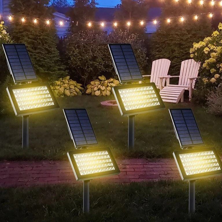 

Solar Powered Courtyard Floodlight Outdoor LED Ground Mounted Garden Lawn Light 50 Bead High Brightness Lighting Fixture