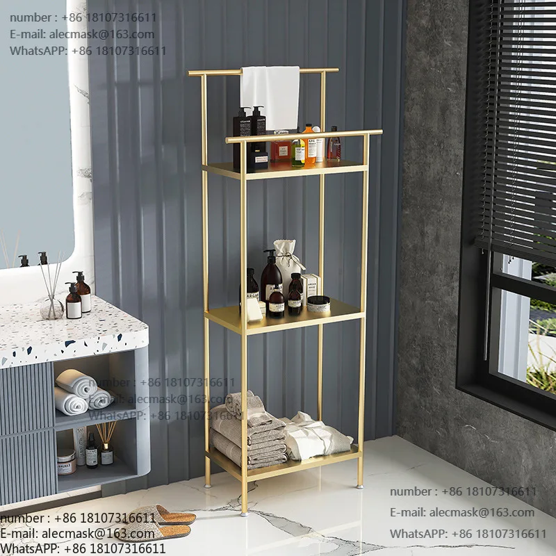 

Light luxury Nordic towel rack Floor-to-ceiling bathroom Toilet towel storage rack Simple paper towel Toilet paper