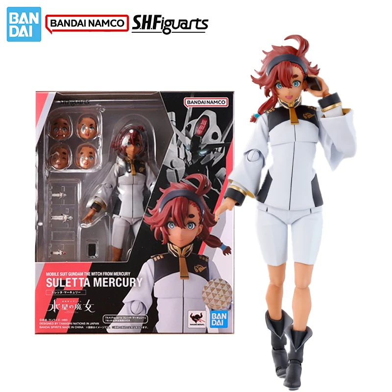 

Оригинальная фигурка Bandai Gundam: the Witch from Mercury, комплект модели SHF Suletta Mercury, коллекция экшн-фигурок, модель игрушки