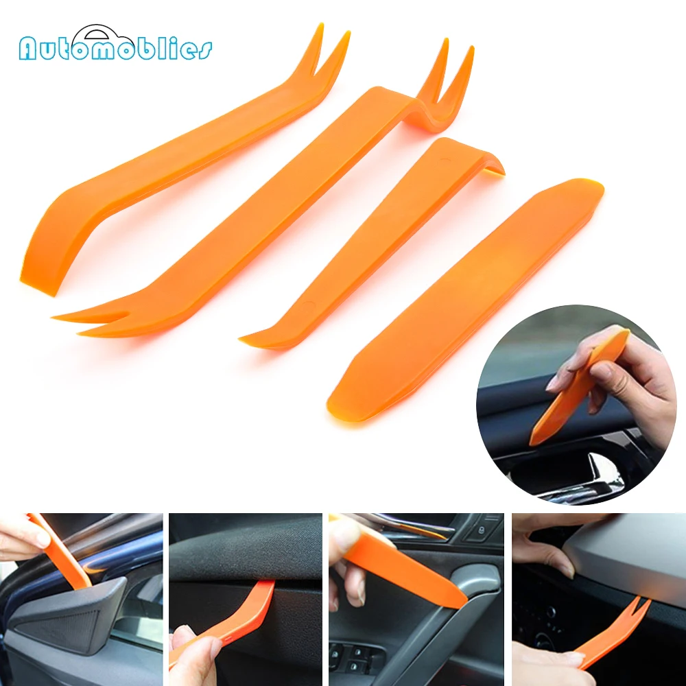 Car Removal Tool Car Radio Door Clip Panel Trim Dash Auto Radio Removal Pry Tool Automobile Interior Disassemble Kit