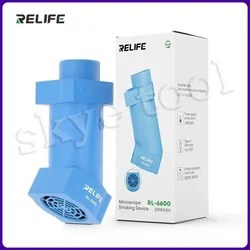 RELIFE RL-6600 Microscope Smoke Extractor Type-C Charging Interface Powerful Airflow Smoke Exhaust Fan Tool For Microscopes