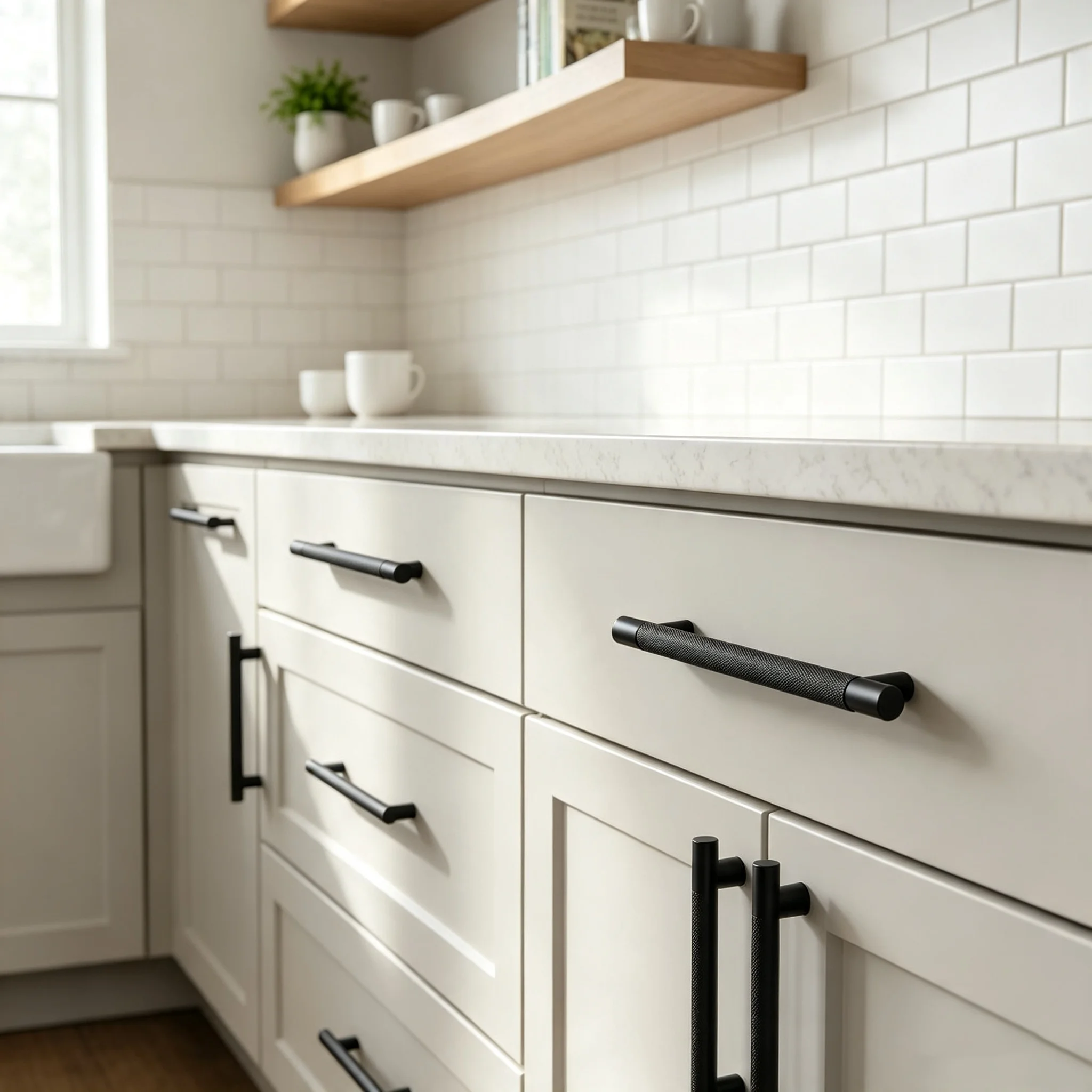 Matte Black Cabinet Cabinet Handles 10 Pack, American‑Style Metal Cabinet Pulls, Hardware for  Cupboard Drawer Wardrobe